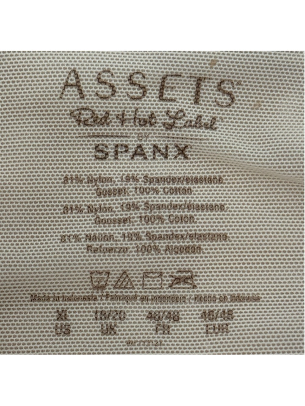 Spanx Assets Red Hot Label Nude Beige Strapless Shapewear Slip Shorts XL - Picture 5 of 5